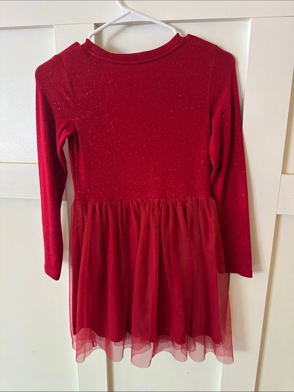 Cat & Jack Red Sparkle Crewneck Top